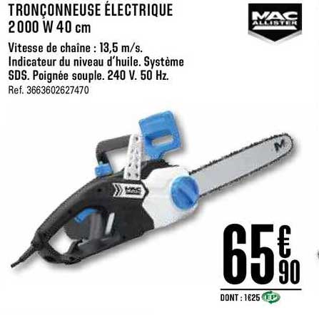 tronçonneuse électrique 2000 w 40 cm mac allister