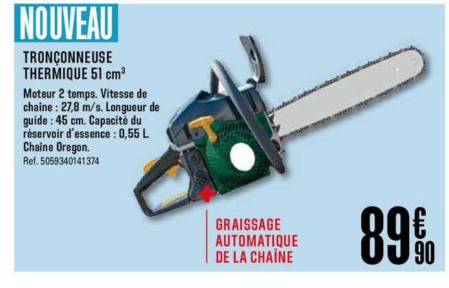 tronçonneuse thermique 51 cm3