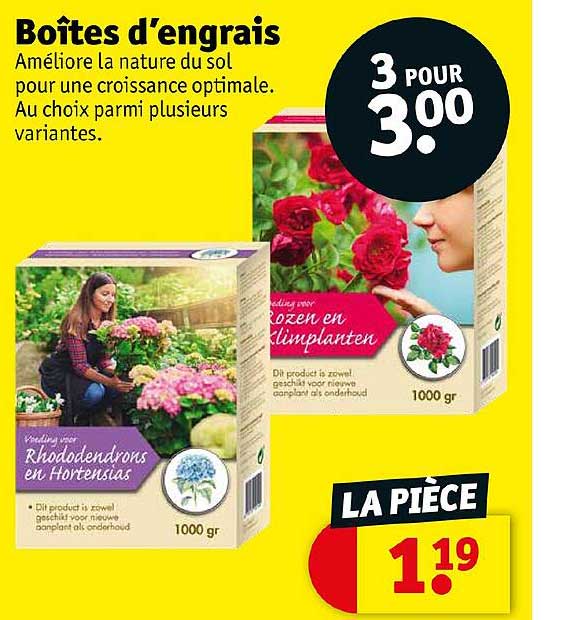 boîtes d'engrais
