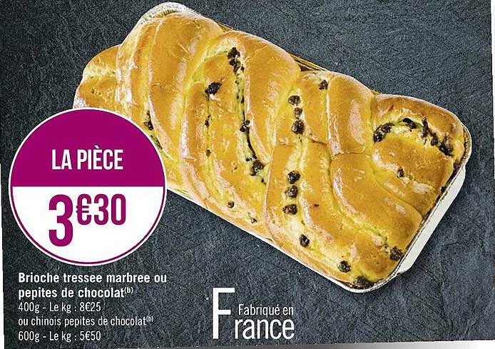 Brioche Tressée Marbrée Ou Pépites De Chocolat Ou Chinois Pépites De Chocolat