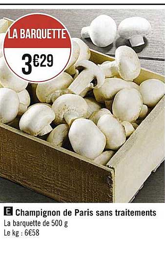champignon de paris sans traitements