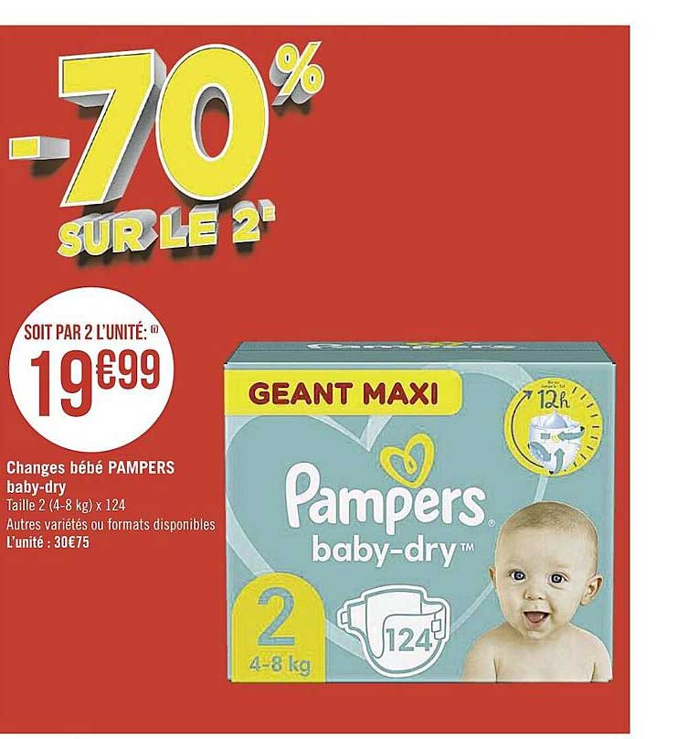 changes bébé pampers baby-dry