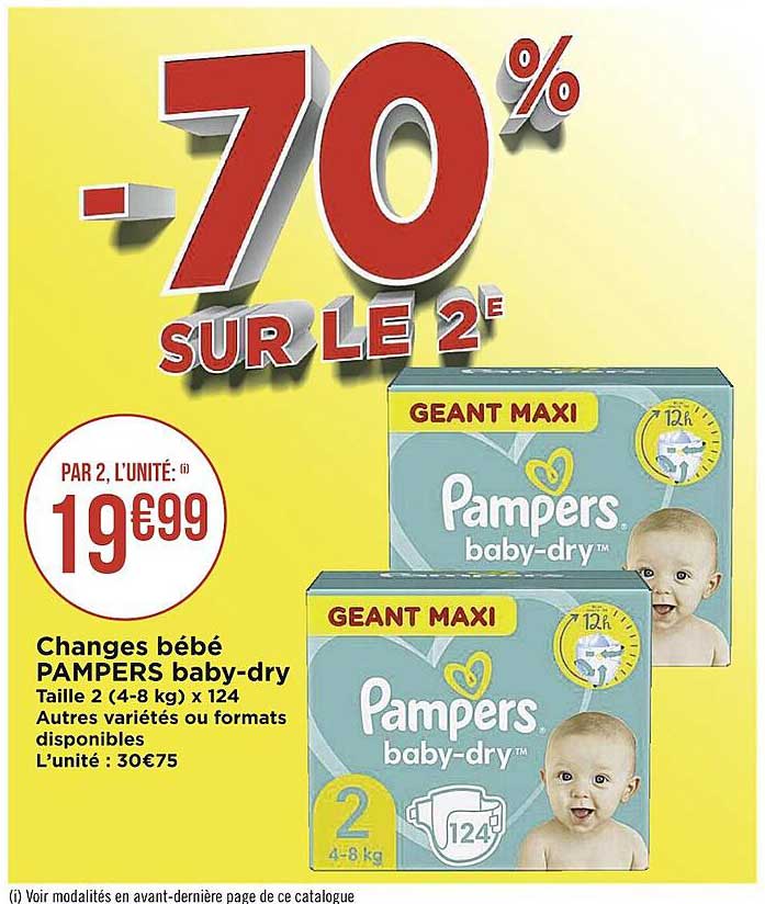 changes bébé pampers baby-dry