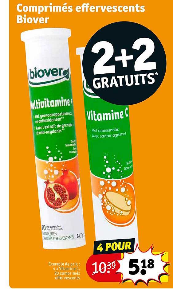 comprimés effervescents biover