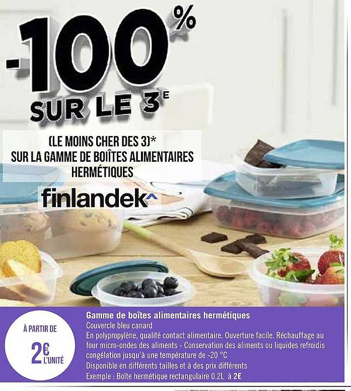 gamme de boîtes alimentaires hermétiques