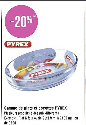 gamme de plats et cocottes pyrex