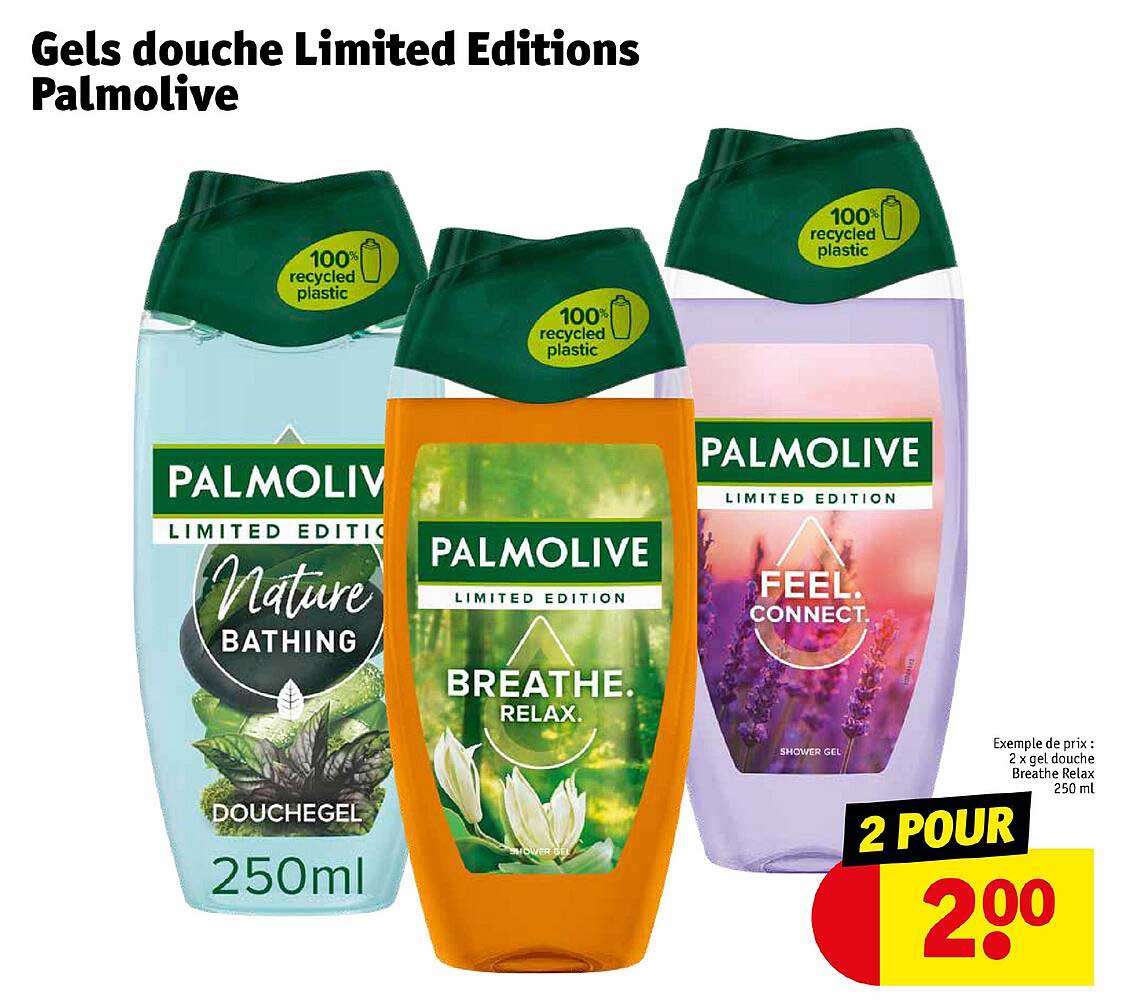 gels douche limited éditions palmolive