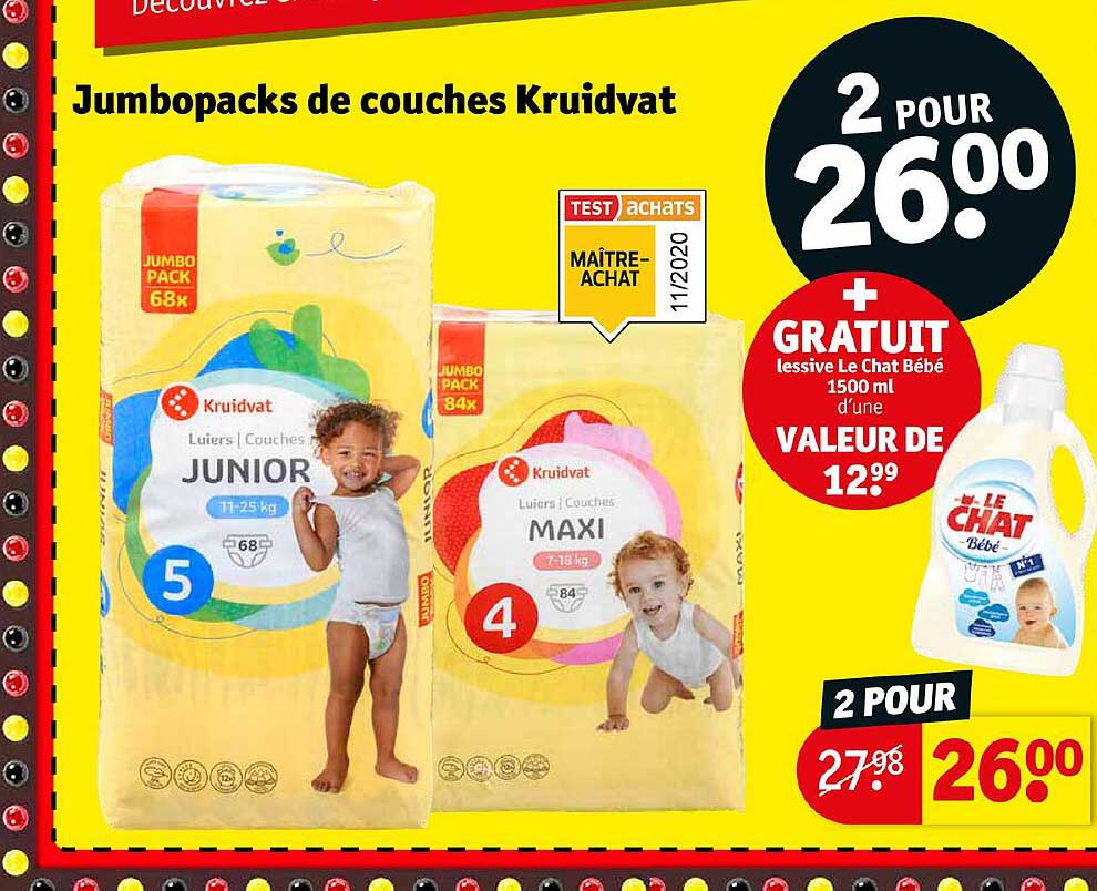 jumbopacks de couches kruidvat