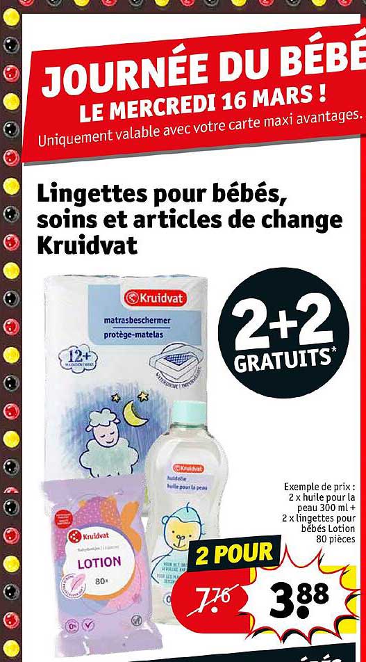 Lingettes Pour Bébés, Soins Et Articles De Change Kruidvat