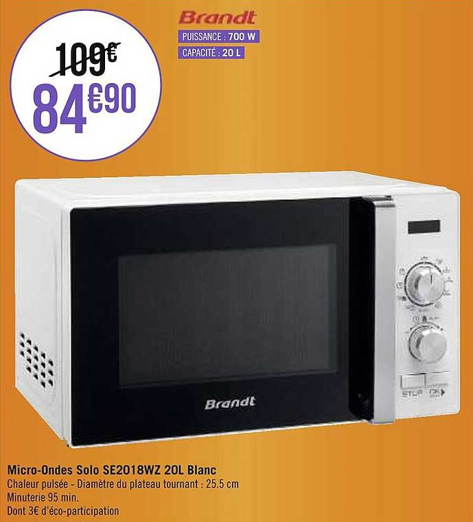 micro-ondes solo blanc brandt