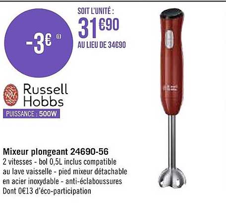 mixeur plongeant russell hobbs