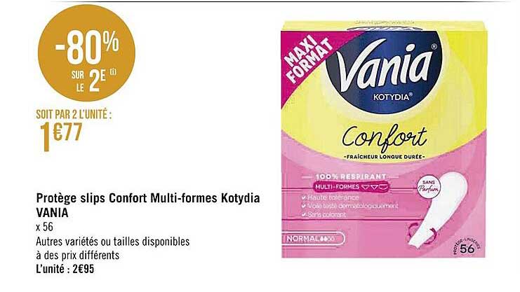 protège slips confort multi-formes kotydia vania