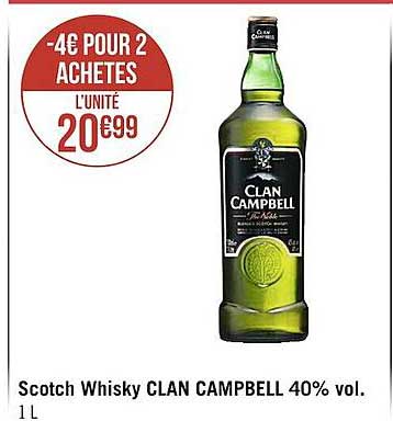scotch whisky clan campbell 40% vol.