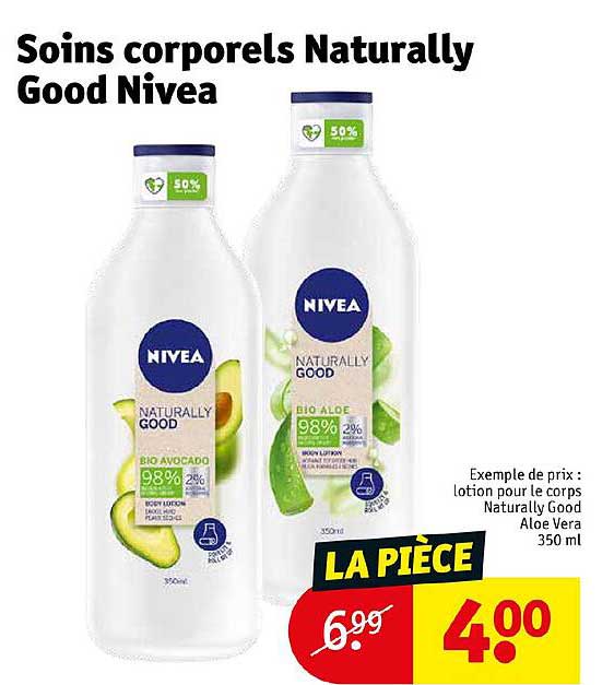 soins corporels naturally good nivea