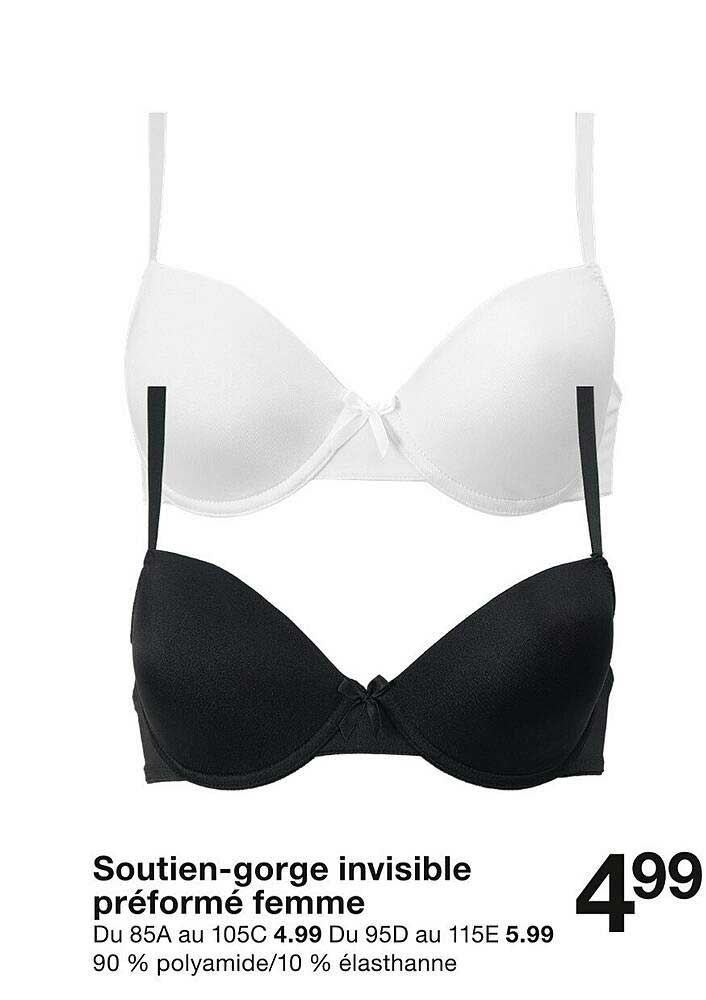 soutien-gorge invisible préformé femme