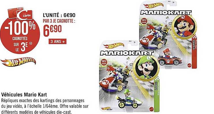 véhicules mario kart hotwheels