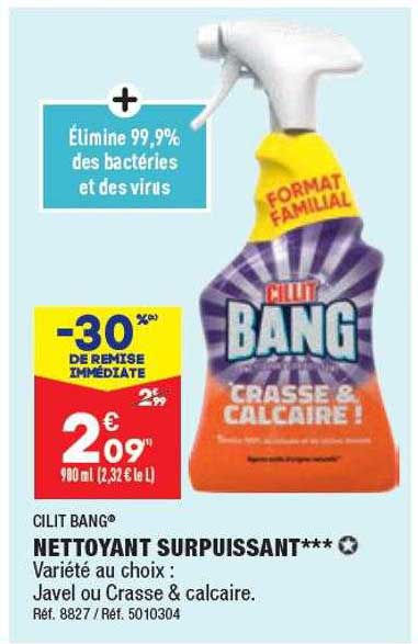 nettoyant surpuissant cilit bang