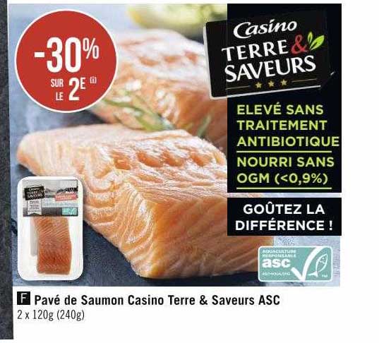 Pavé De Saumon Casino Terre & Saveurs Asc