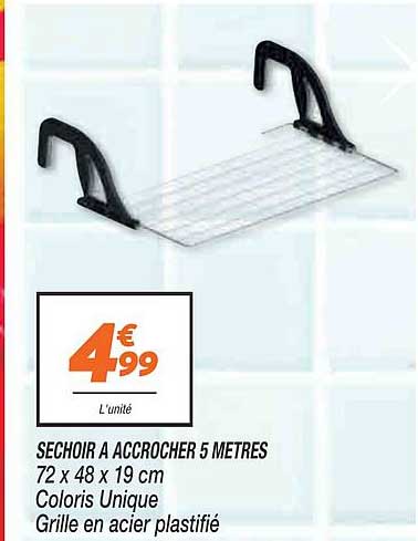 séchoir à accrocher 5 mètres