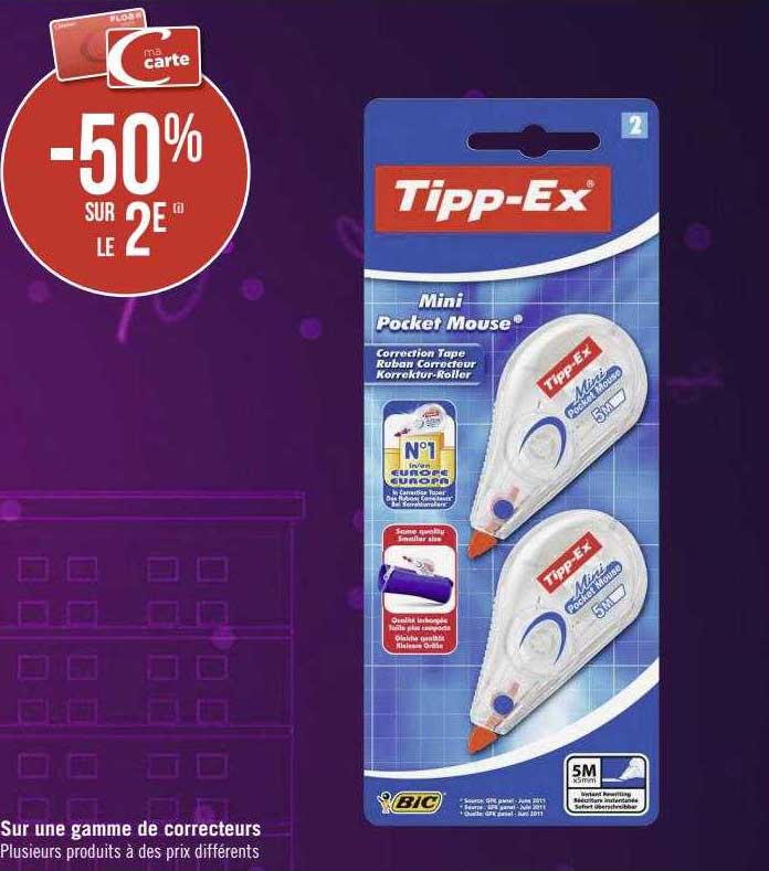 une gamme de correcteurs tipp-ex