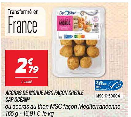 accras de morue msc façon créole cap océan