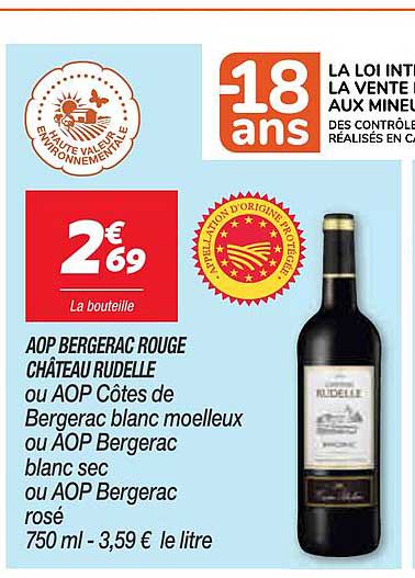 aop bergerac rouge château rudelle