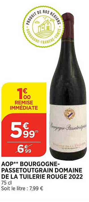 aop bourgogne-passetoutgrain domaine de la tuilerie rouge 2022