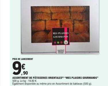 Assortiment De Pâtisseries Orientales "mes Plaisirs Gourmands"