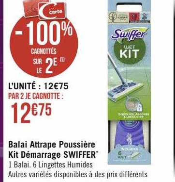 balai attrape poussière kit démarrage swiffer
