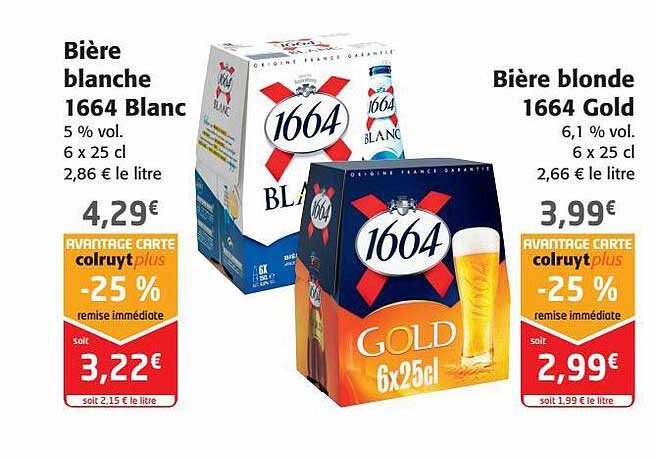 Bière Blanche 1664 Blanc, Bière Blonde 1664 Gold