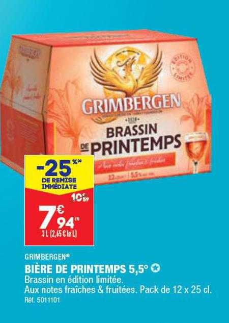 Bière De Printemps 5,5° Grimbergen
