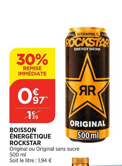 boisson énergétique rockstar
