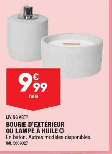 bougie d'extérieur ou lampe à huile living art