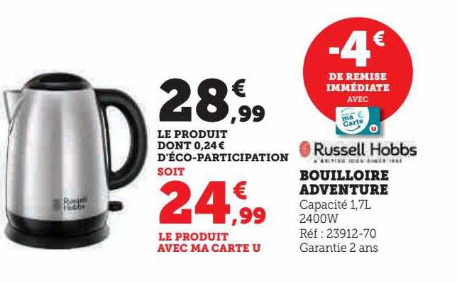 bouilloire adventure russell hobbs