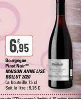 bourgogne pinot noir maison anne lise bollut 2020