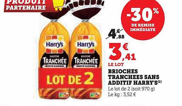 brioches tranchées sans additif harry's