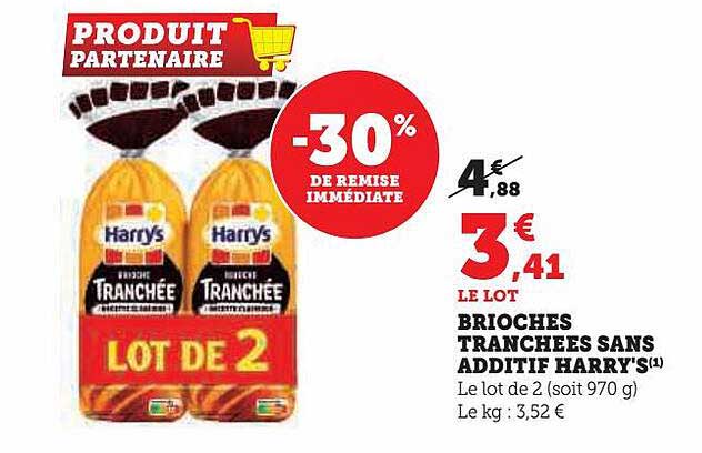 brioches tranchées sans additif harry's