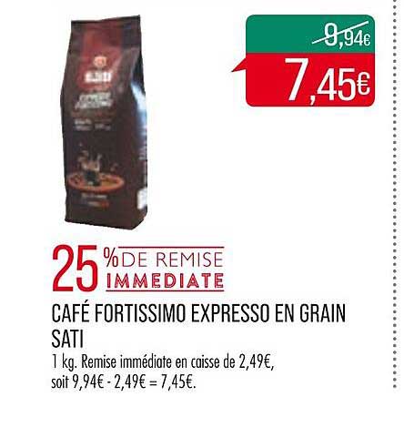 Café Fortissimo Expresso En Grain Sati