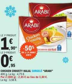 chicken crousty halal surgelé "arabi"