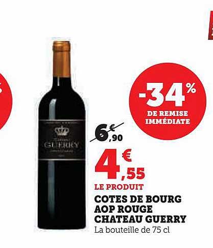 côtes de bourg aop rouge château guérry