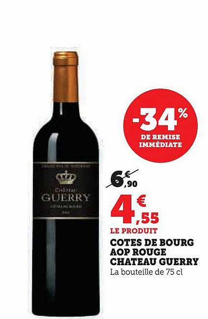 côtes de bourg aop rouge château guerry