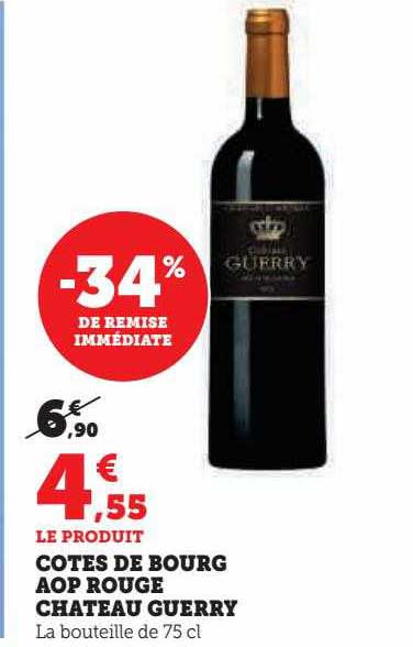 côtes de bourg aop rouge château guérry