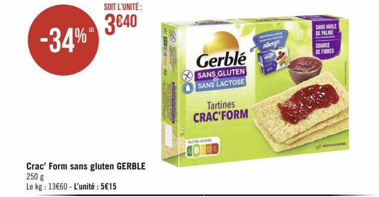 crac' form sans gluten gerblé