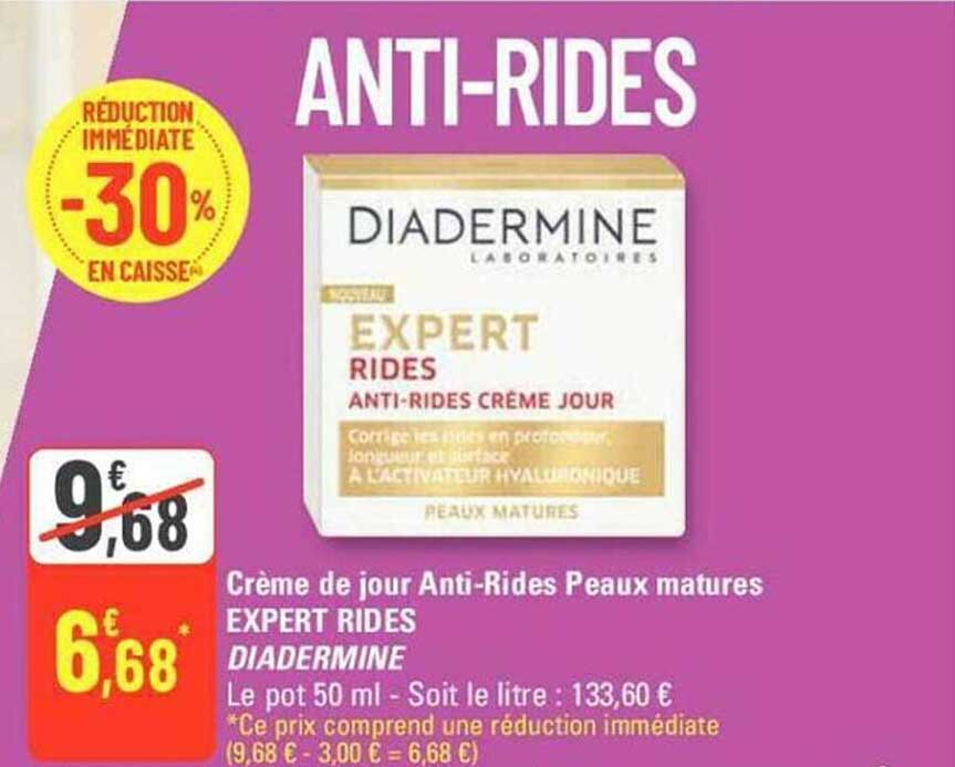 crème de jour anti-rides peaux matures expert rides diadermine