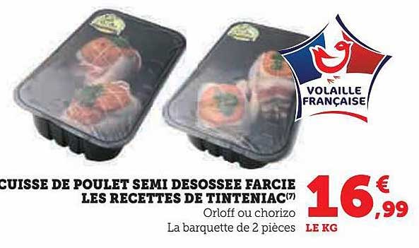 cuisse de poulet semi désossée farcie les recettes de tinteniac