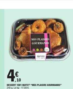 dessert 1001 nuits "mes plaisirs gourmands"