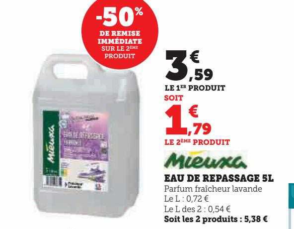 Eau De Repassage 5 L Mieuxa