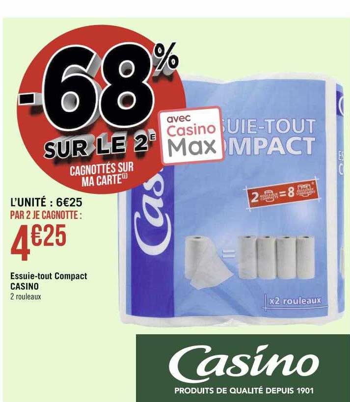 essuie-tout compact casino