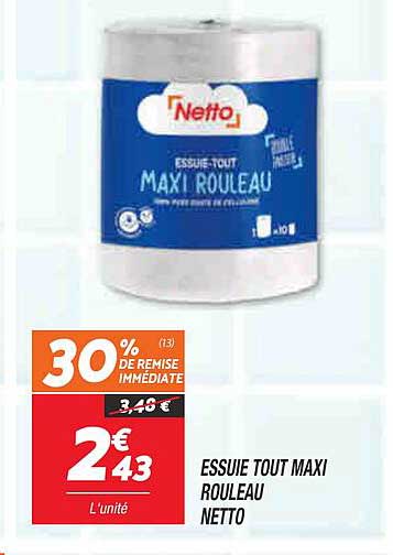 essuie tout maxi rouleau netto