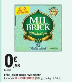 feuilles de brick "milbrick"